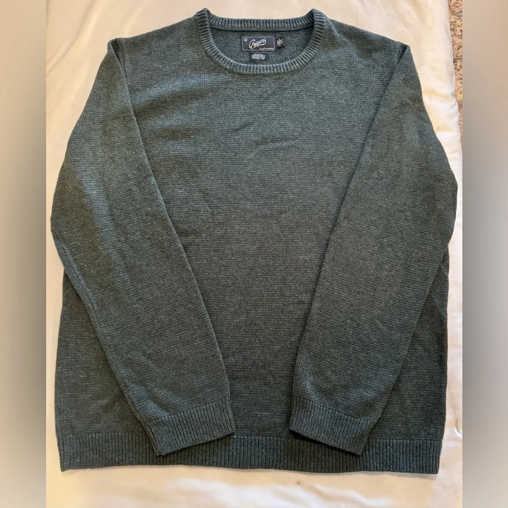 EUC! Grayers Wool Blend Dark Green Crewneck Sweater, sz XL
